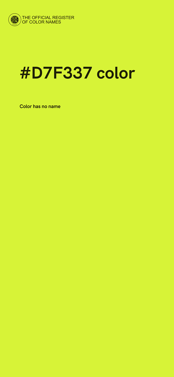 #D7F337 color image