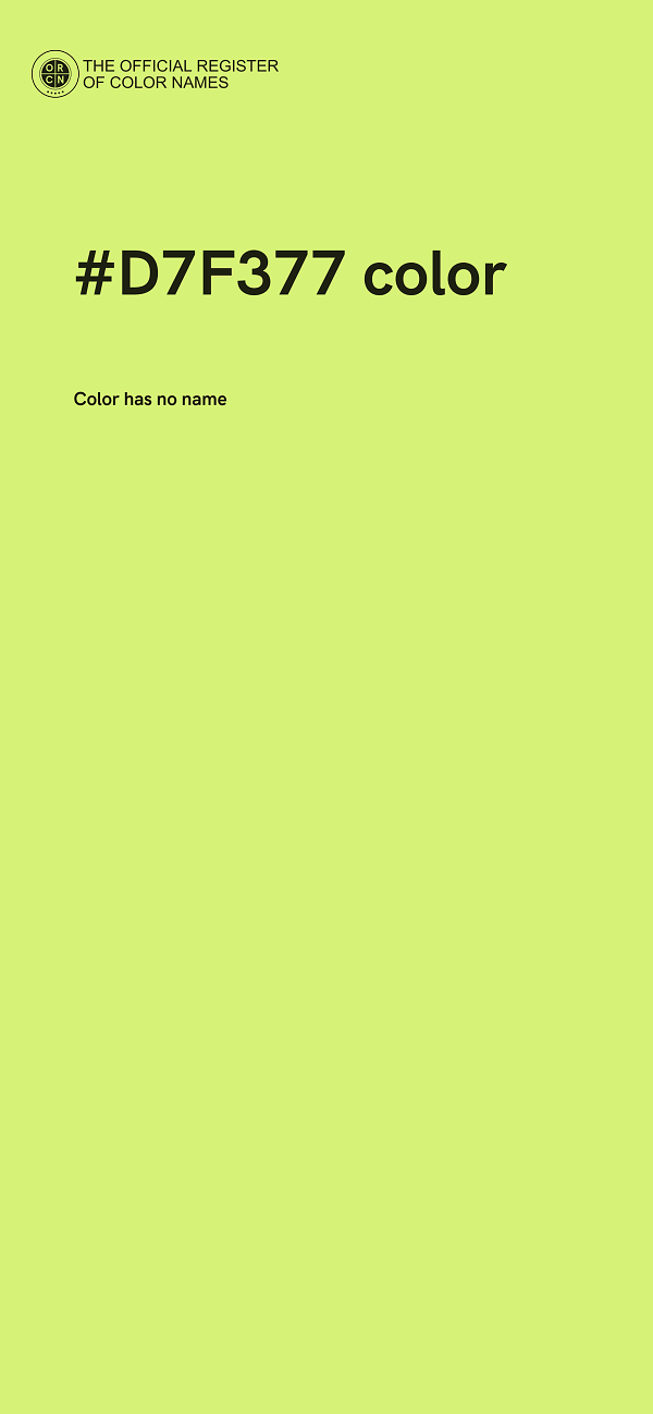 #D7F377 color image