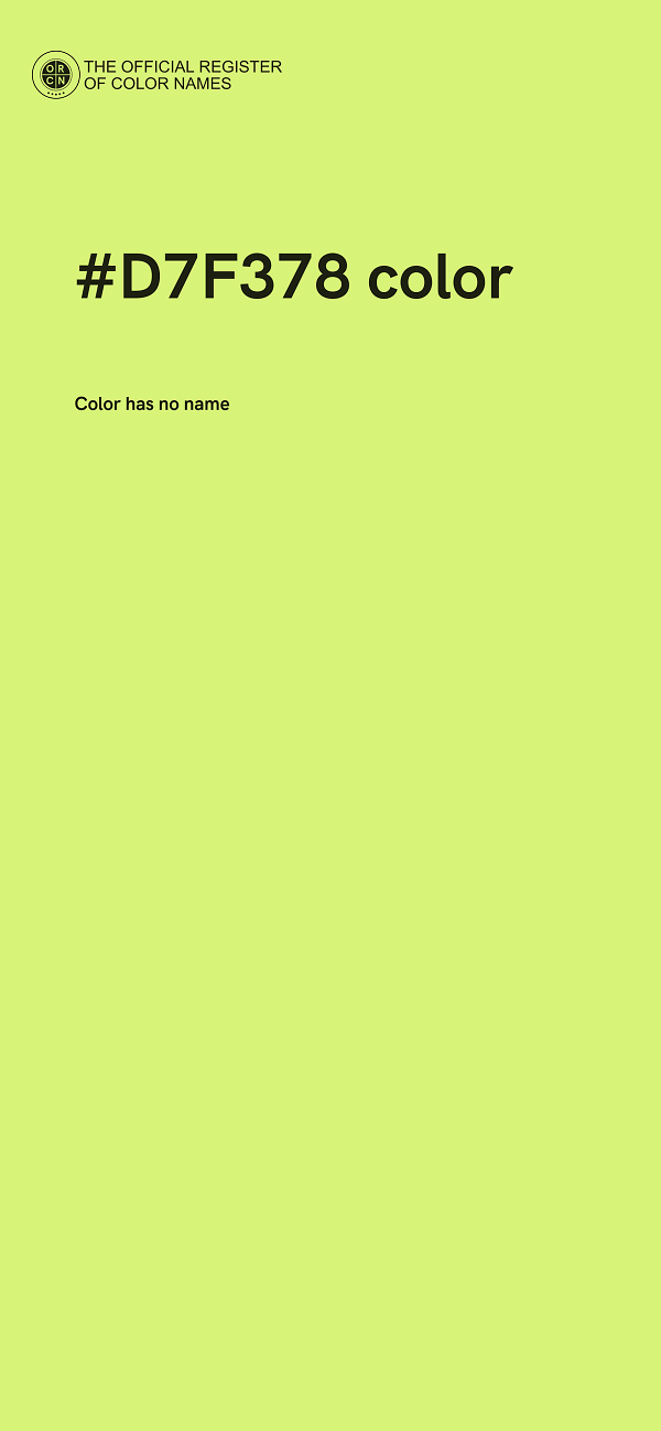 #D7F378 color image