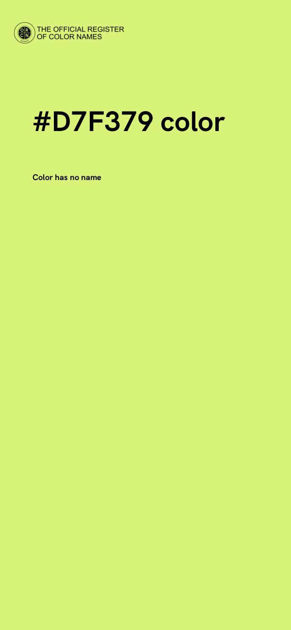 #D7F379 color image