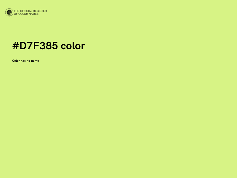 #D7F385 color image