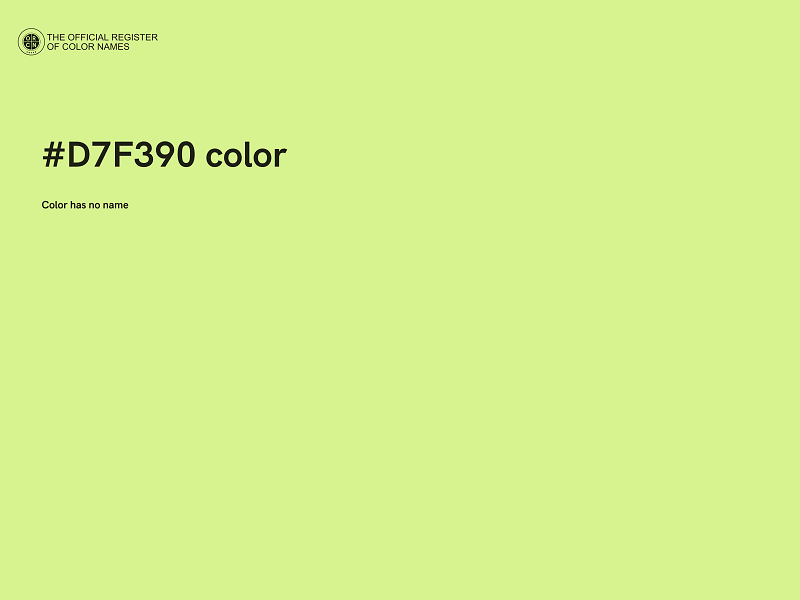 #D7F390 color image