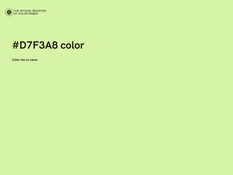 #D7F3A8 color image