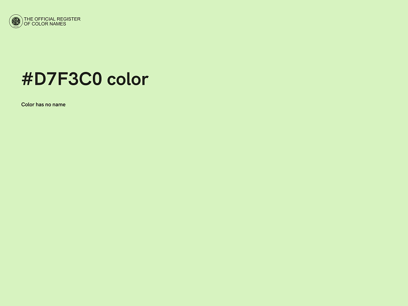 #D7F3C0 color image