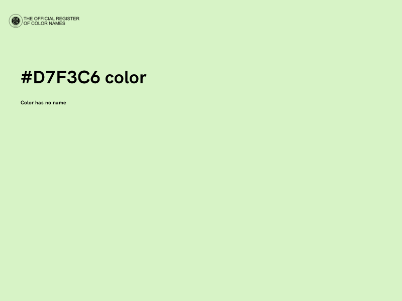 #D7F3C6 color image