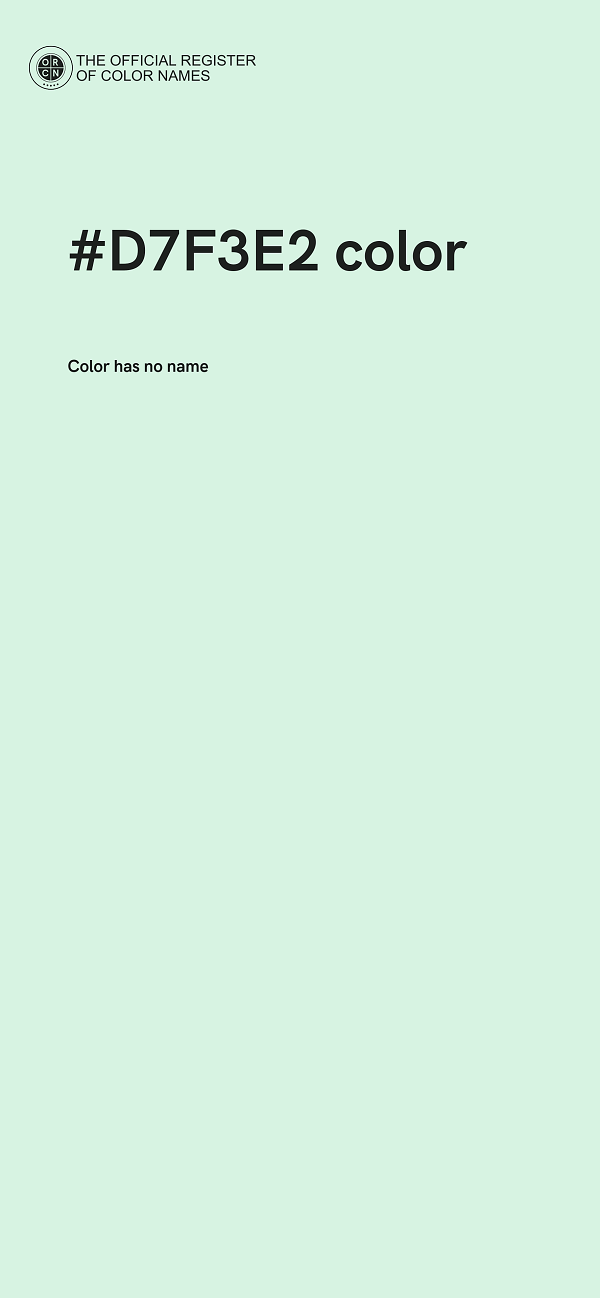 #D7F3E2 color image