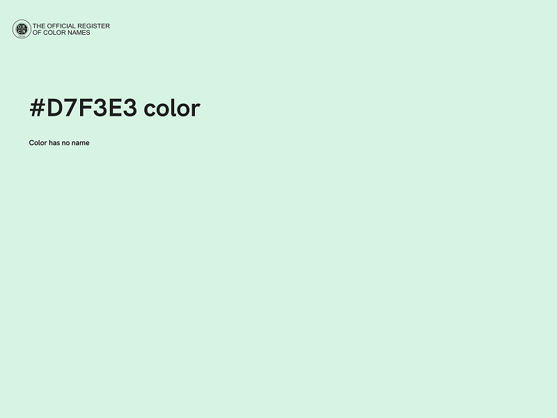 #D7F3E3 color image