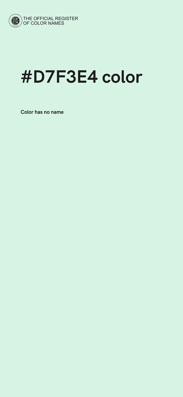 #D7F3E4 color image