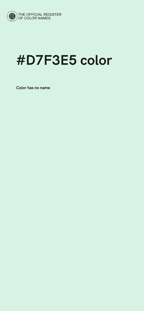 #D7F3E5 color image
