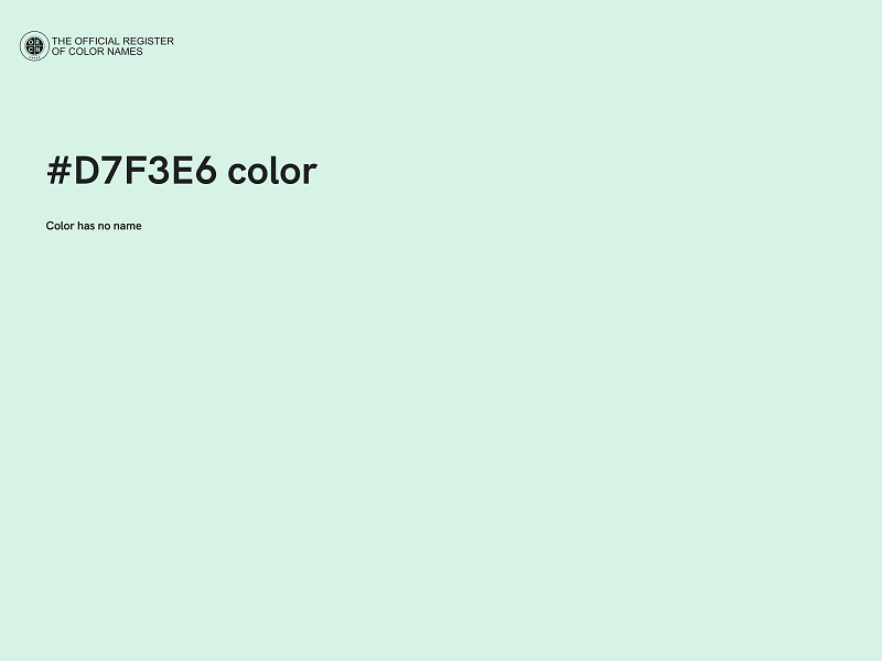 #D7F3E6 color image