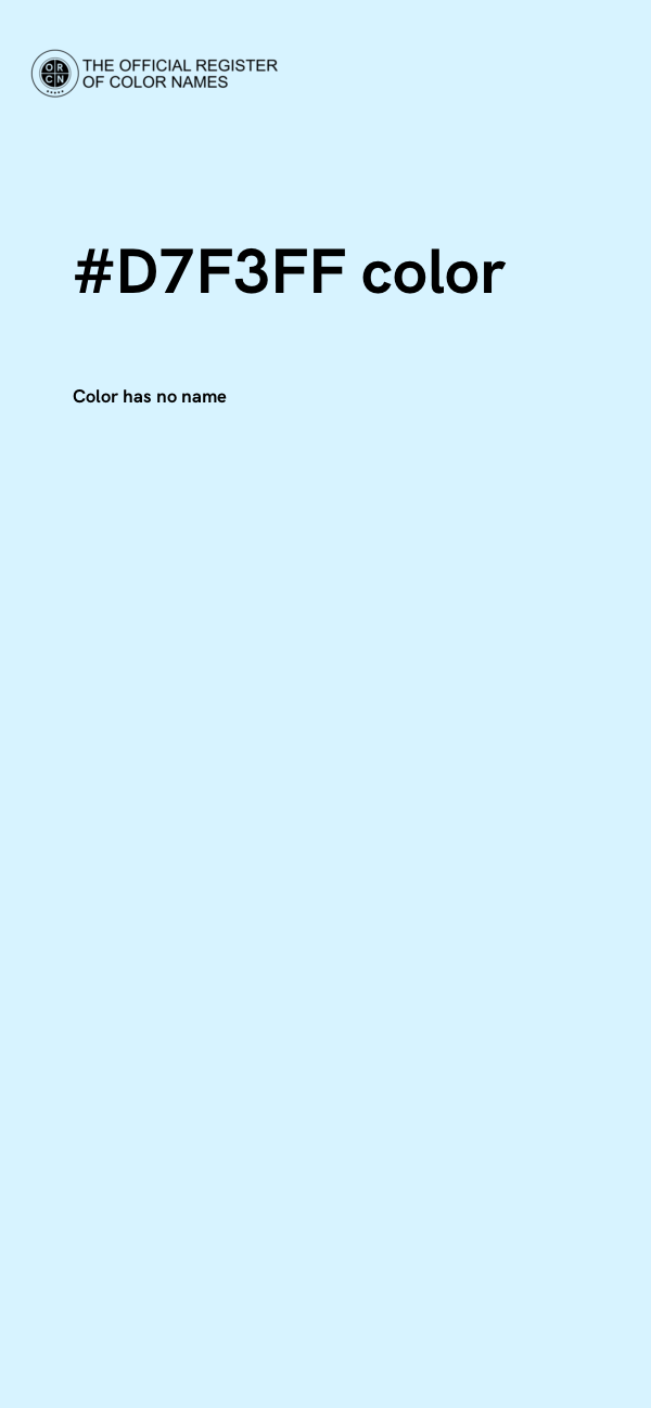 #D7F3FF color image