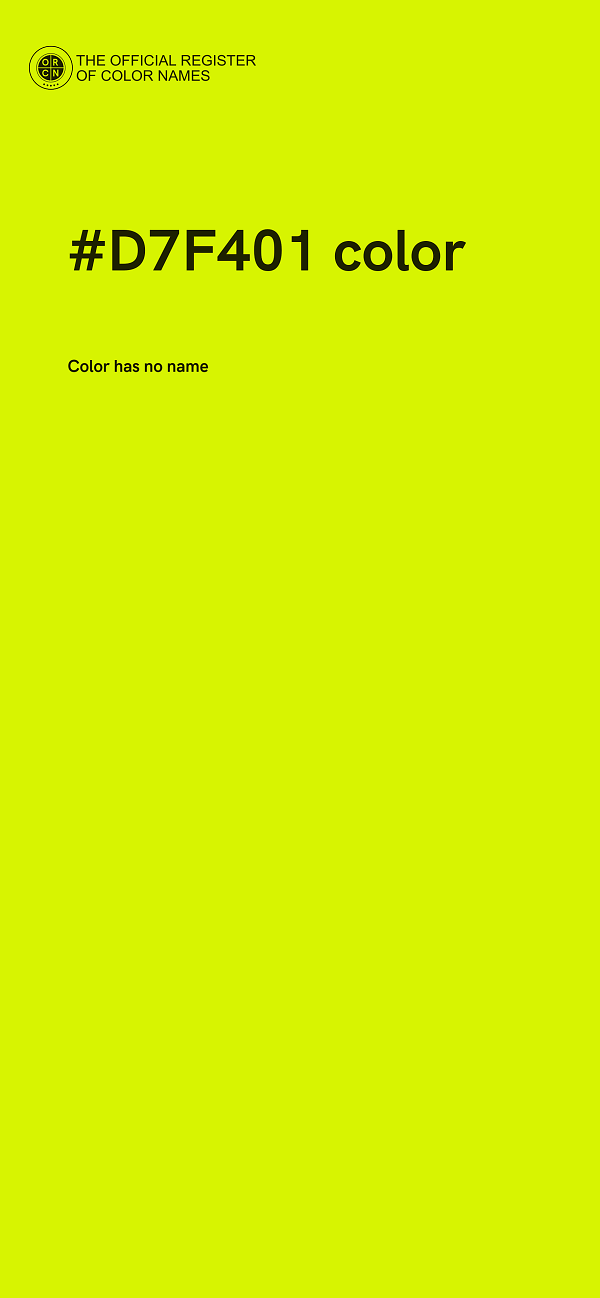 #D7F401 color image