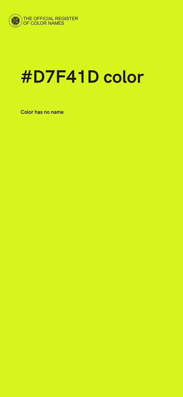 #D7F41D color image