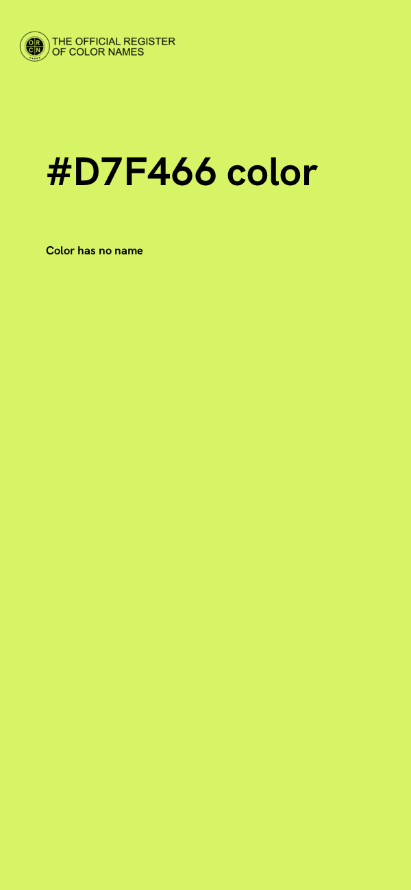 #D7F466 color image