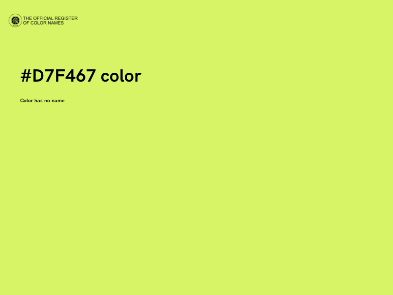 #D7F467 color image