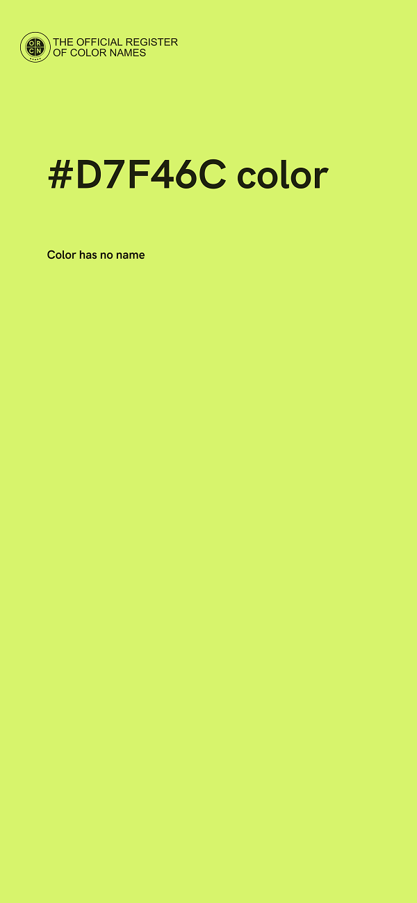 #D7F46C color image