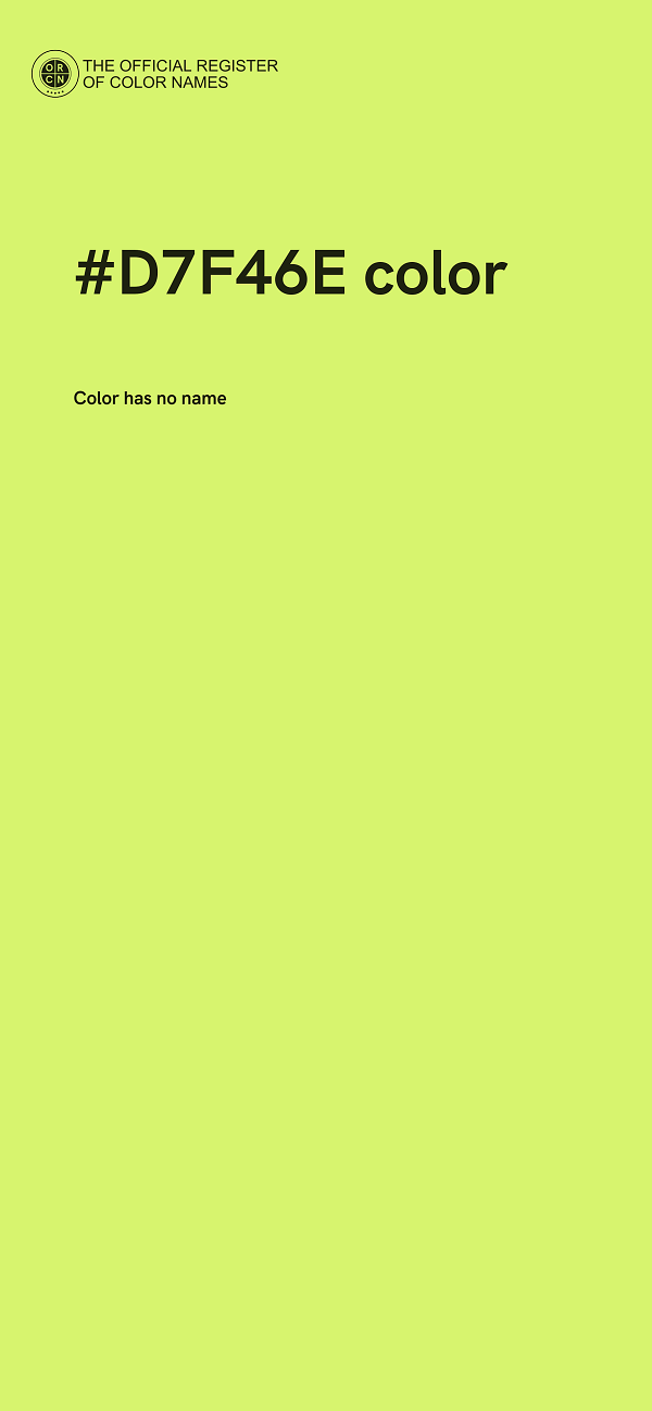 #D7F46E color image