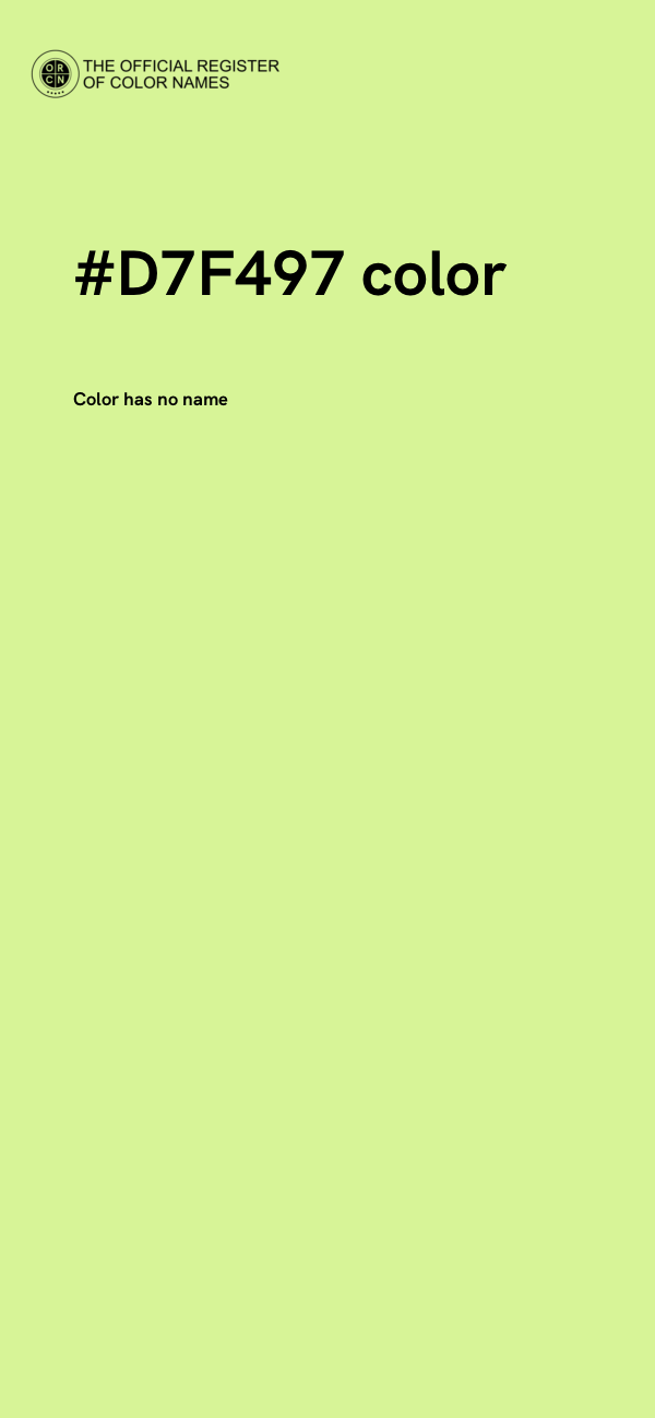 #D7F497 color image