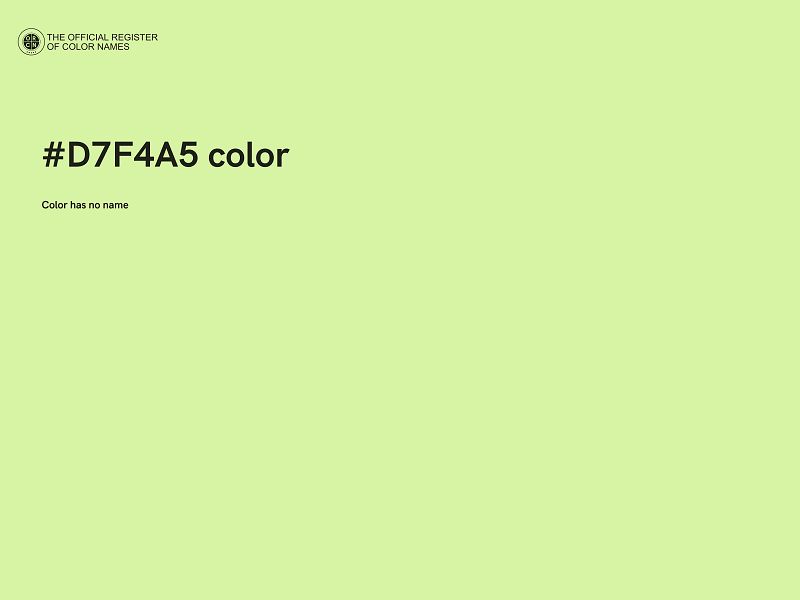 #D7F4A5 color image