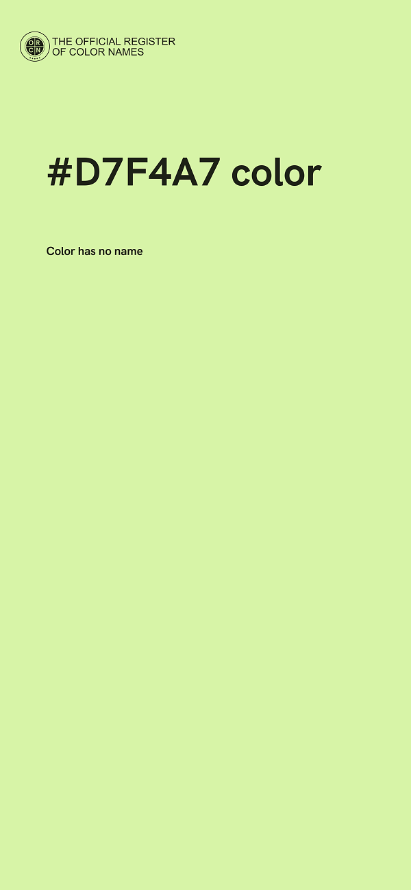#D7F4A7 color image
