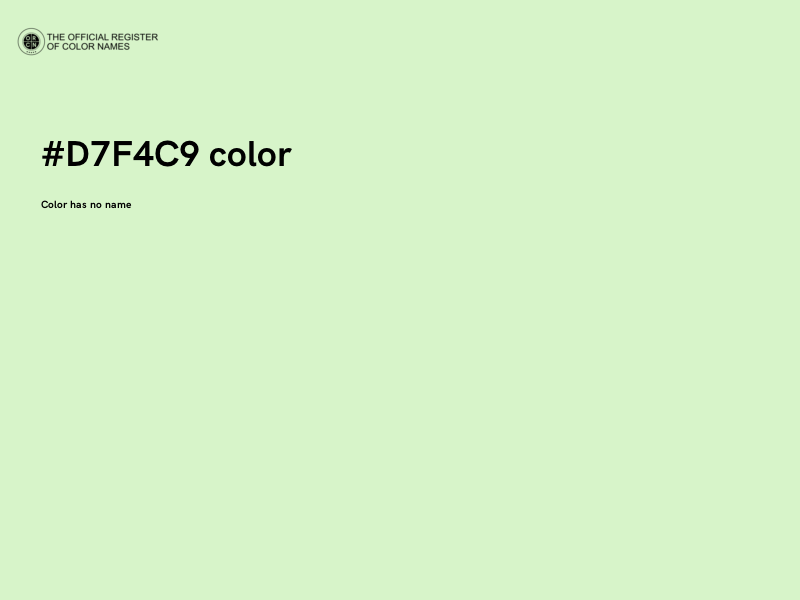 #D7F4C9 color image