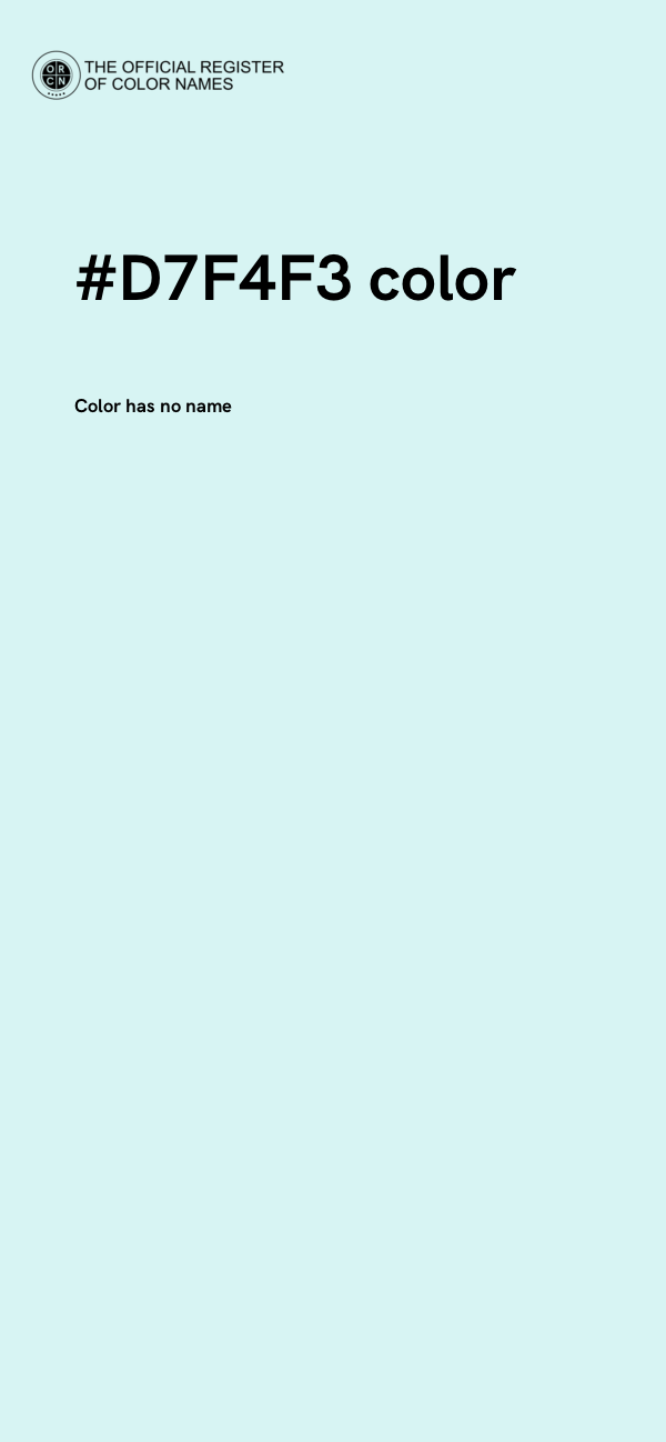 #D7F4F3 color image