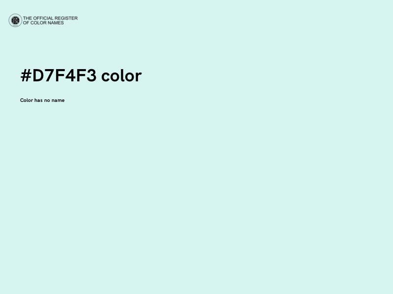 #D7F4F3 color image