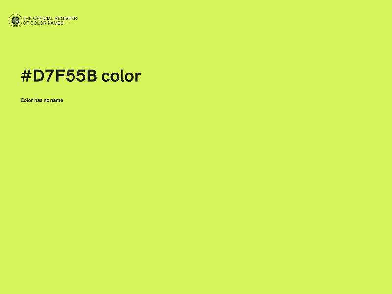 #D7F55B color image
