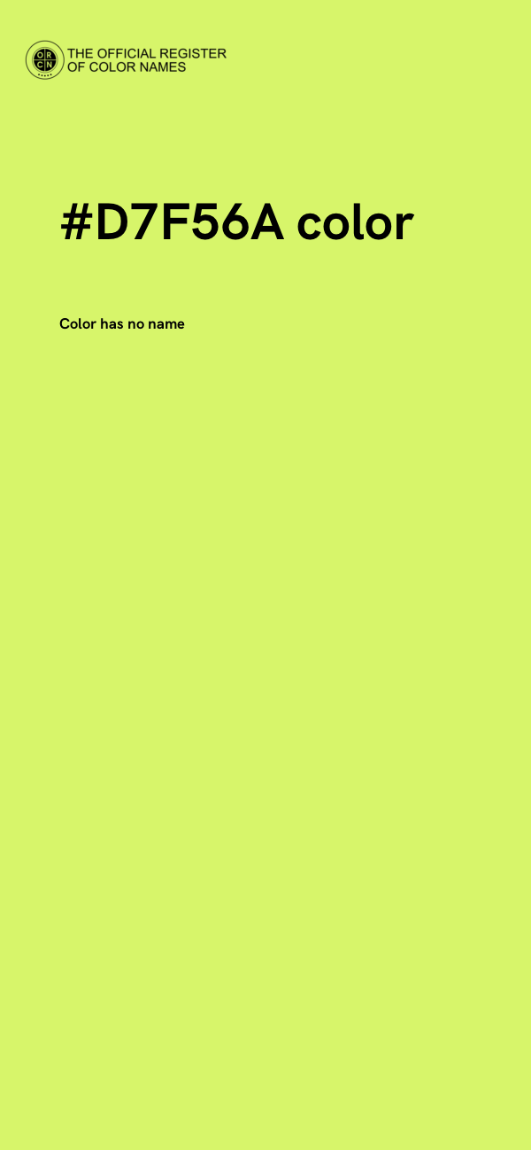 #D7F56A color image