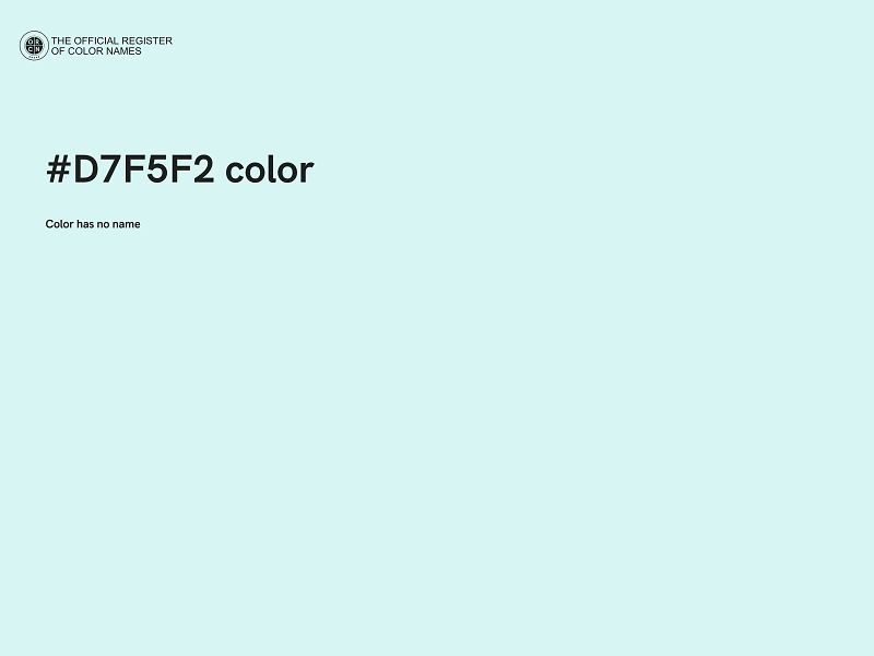 #D7F5F2 color image