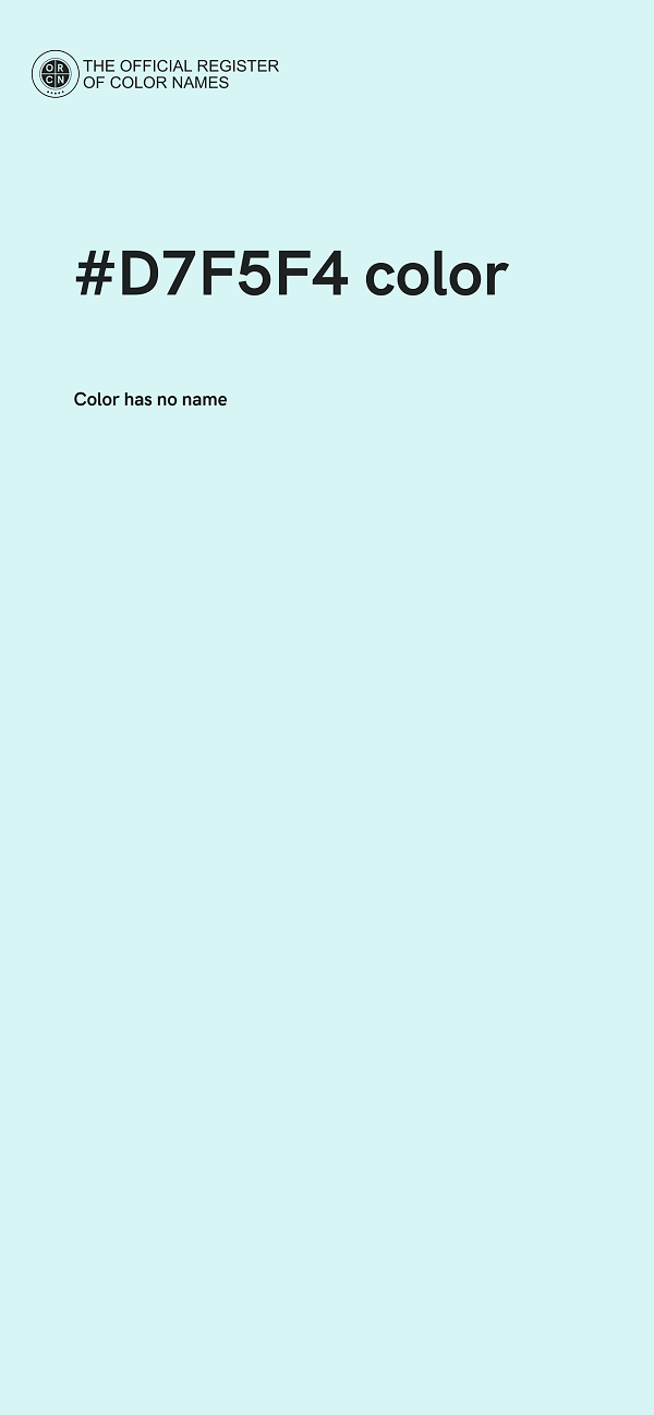 #D7F5F4 color image