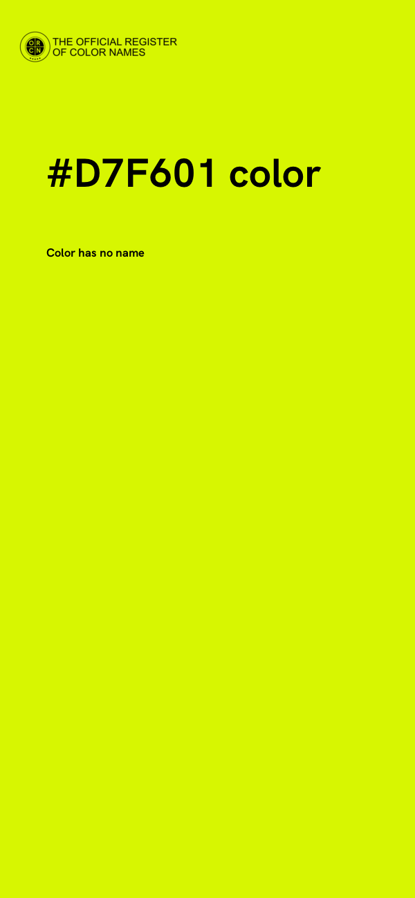 #D7F601 color image