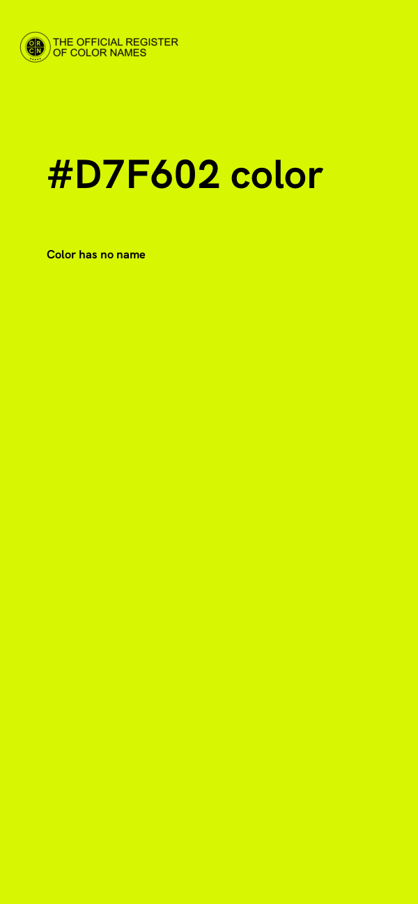 #D7F602 color image
