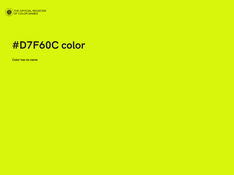 #D7F60C color image