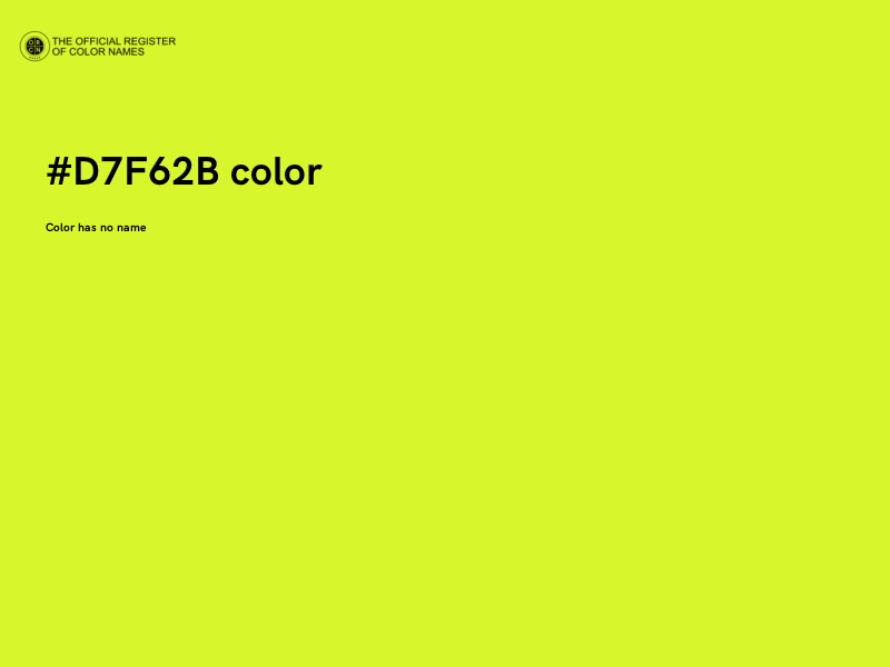 #D7F62B color image
