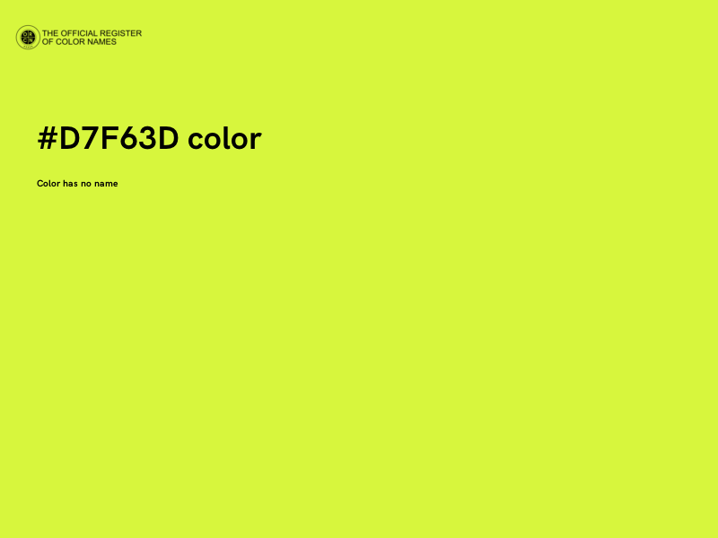 #D7F63D color image