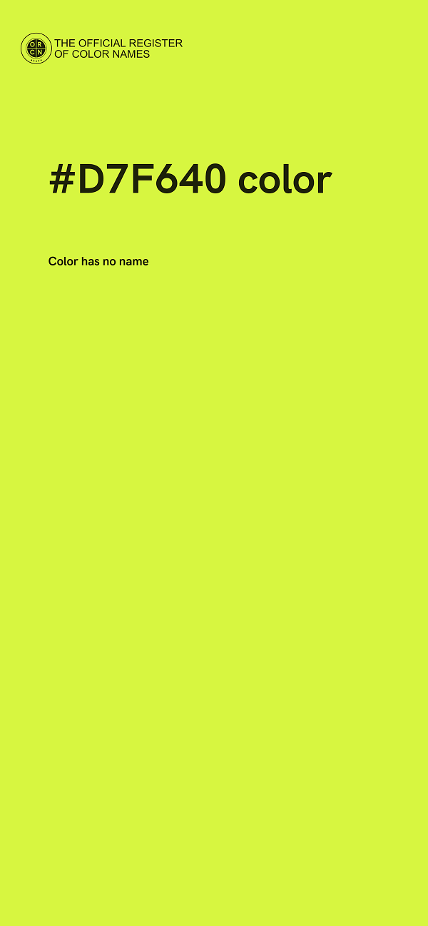 #D7F640 color image