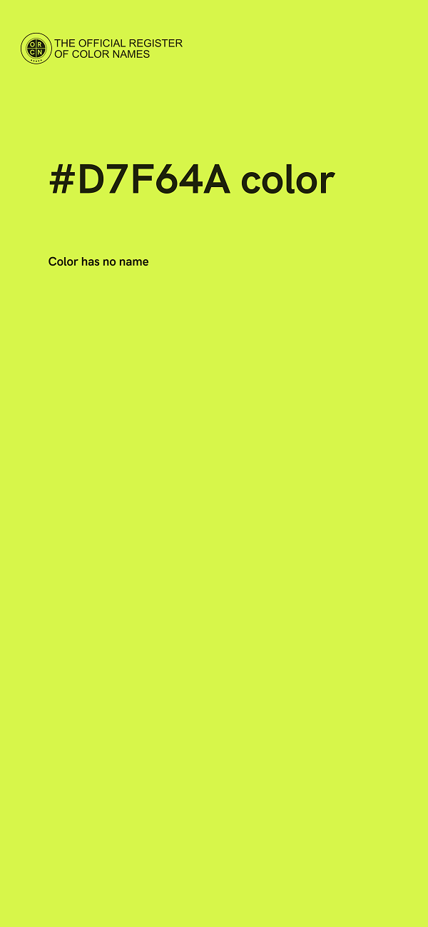 #D7F64A color image