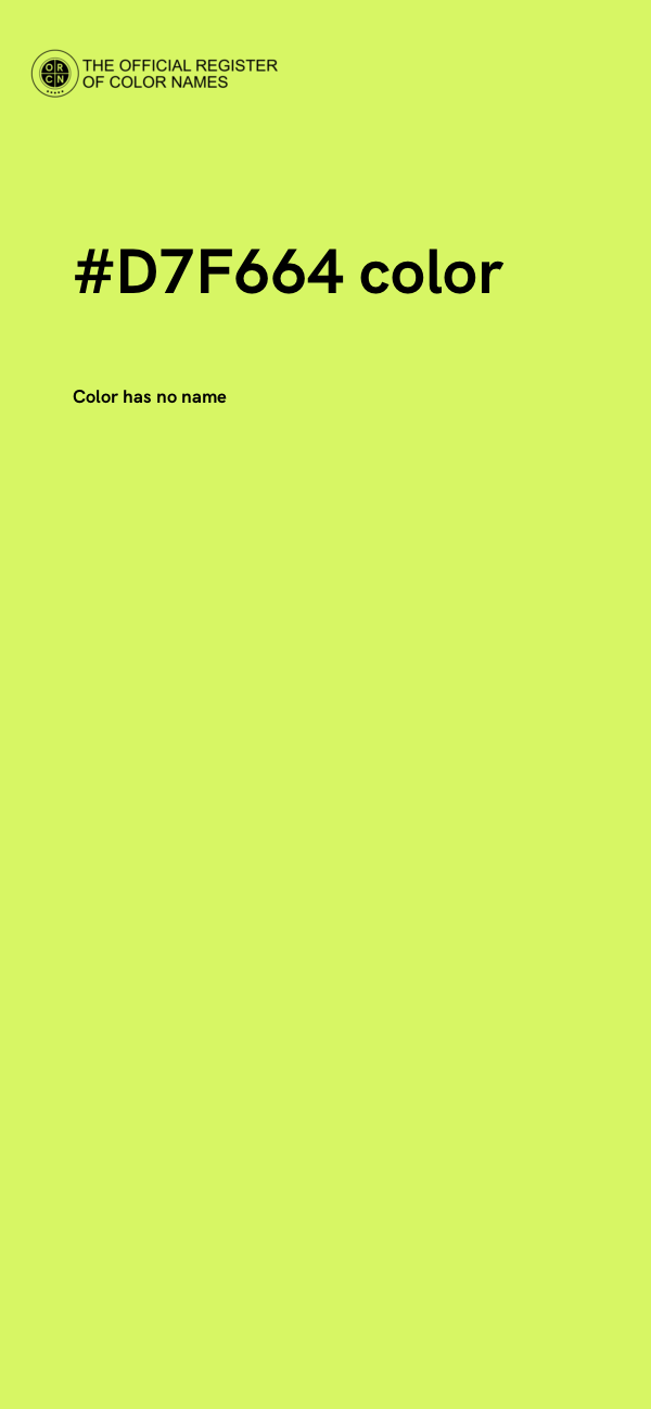 #D7F664 color image