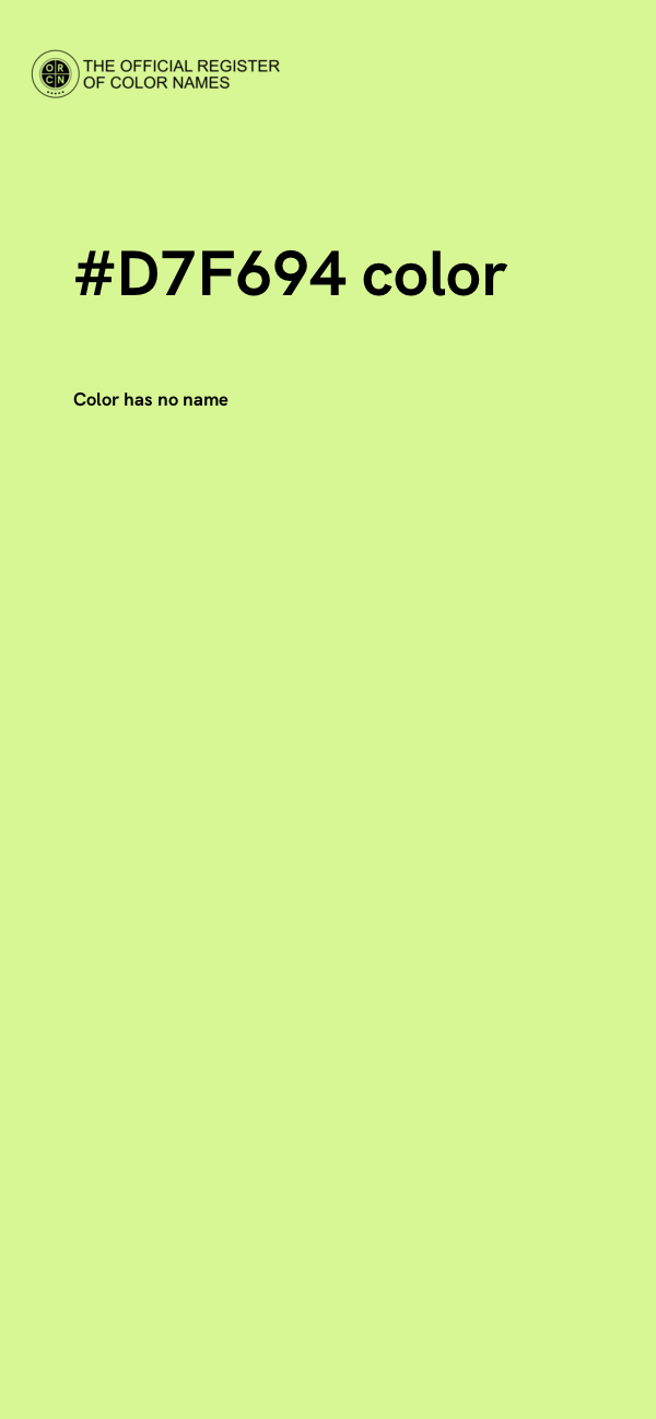 #D7F694 color image
