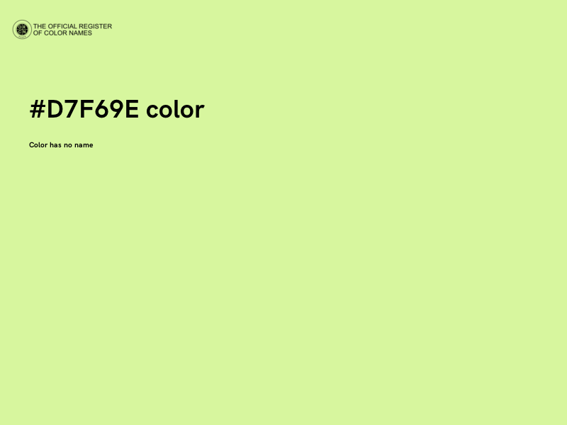 #D7F69E color image