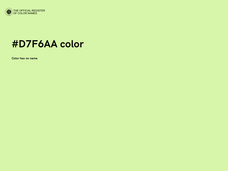 #D7F6AA color image
