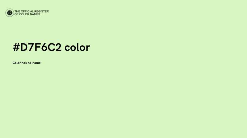 #D7F6C2 color image