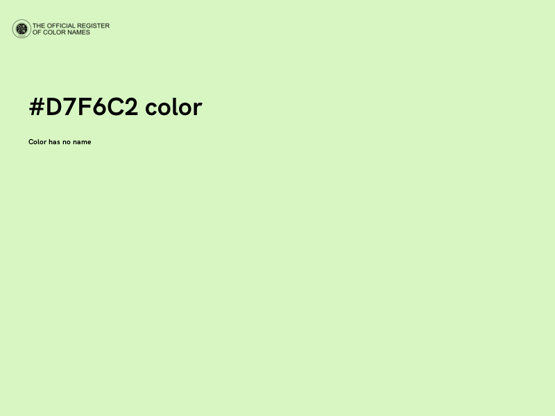 #D7F6C2 color image