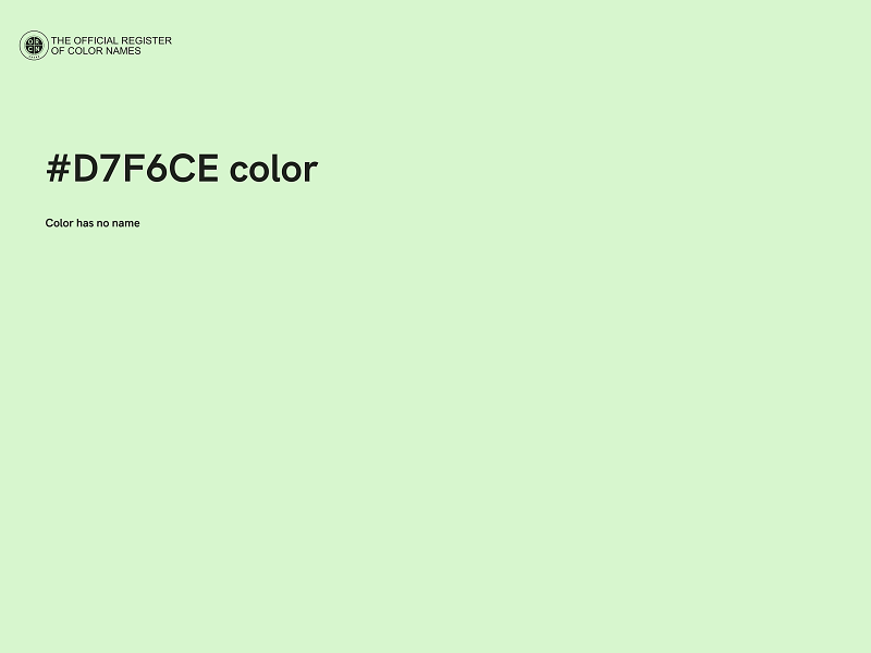 #D7F6CE color image