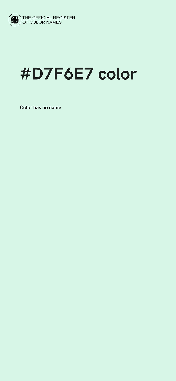#D7F6E7 color image