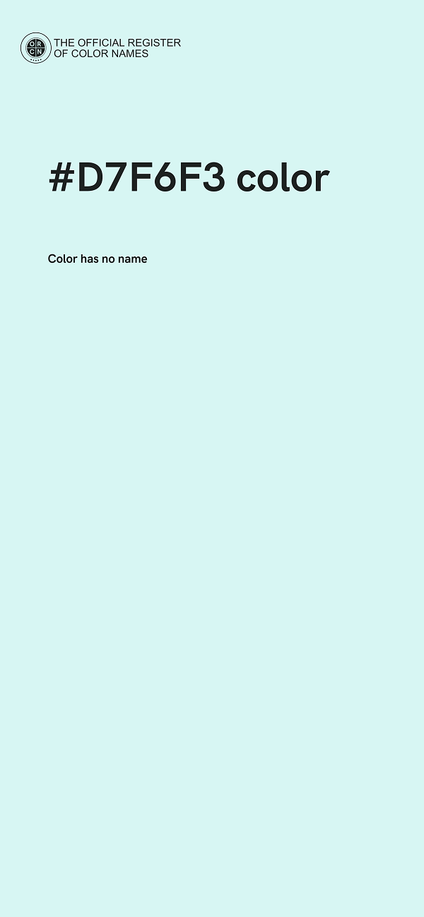 #D7F6F3 color image