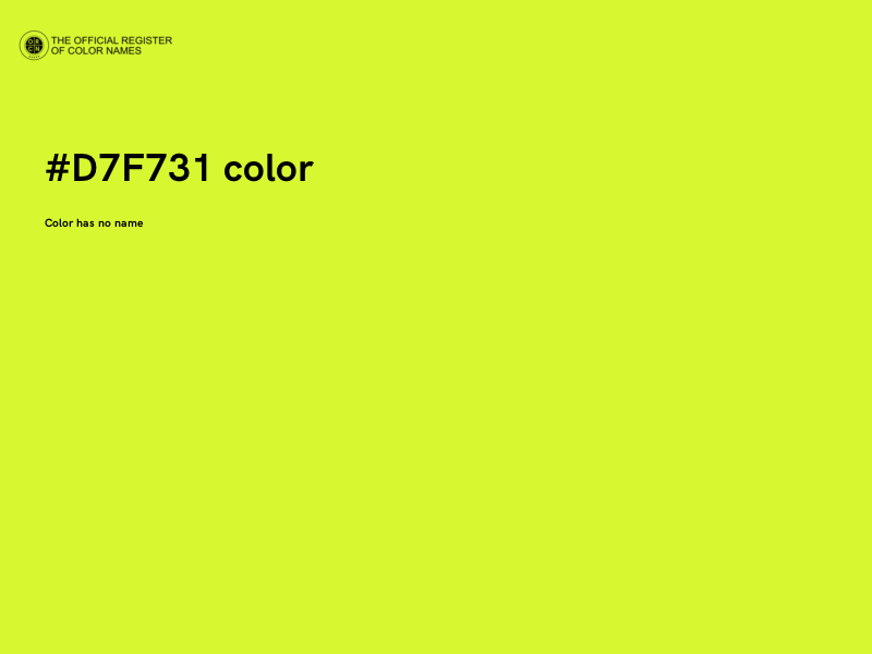 #D7F731 color image