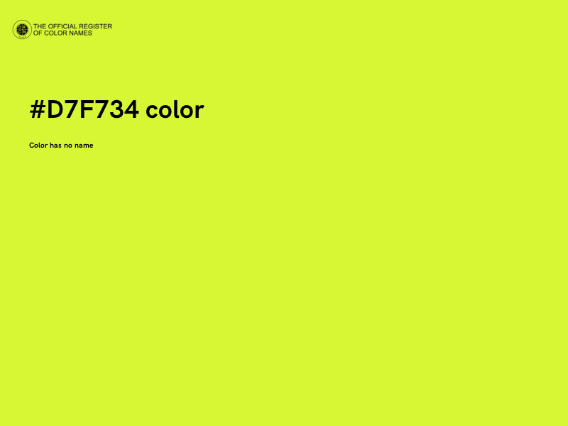#D7F734 color image