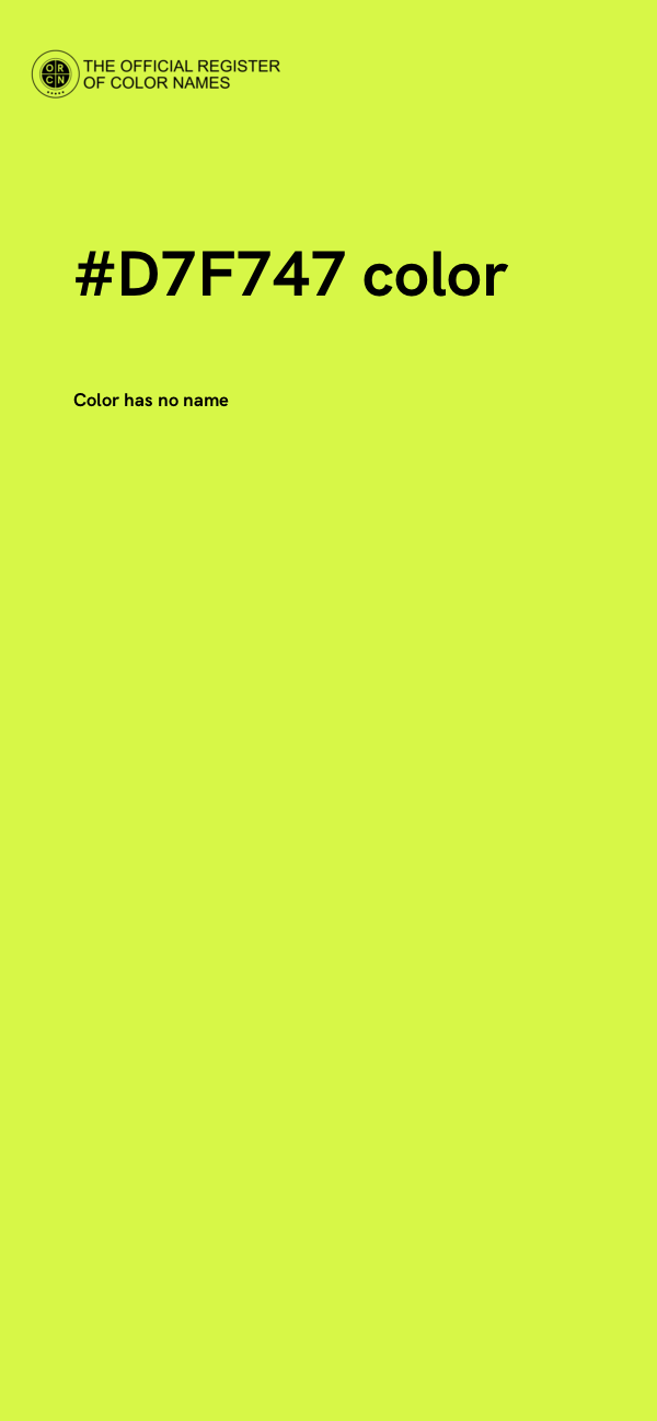 #D7F747 color image